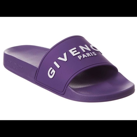 NEW GIVENCHY PARIS PURPLE LOGO POOL SLIDES SANDALS 36 6 RECEIPT AUTHENTIC - Picture 12 of 14